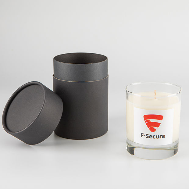 240g Clear Glass Scented Candle in a Round Black Gift Box